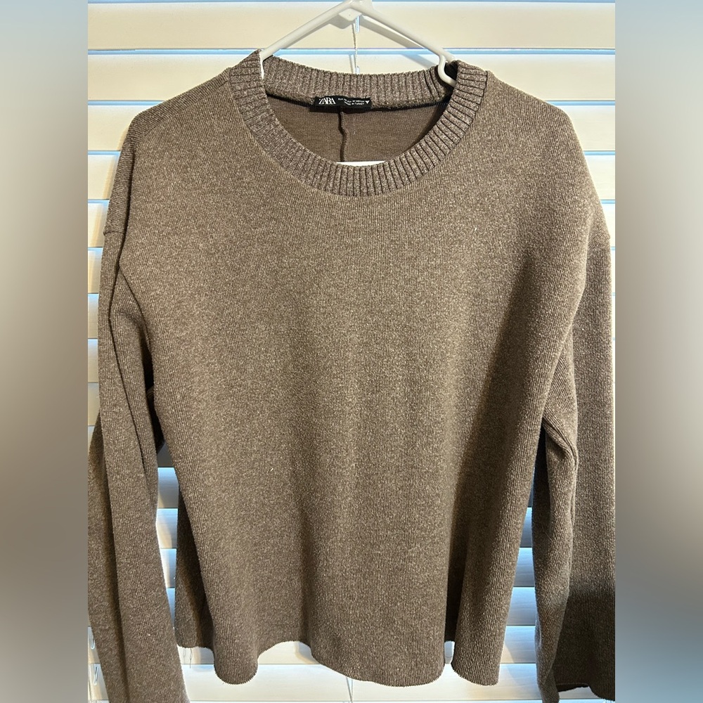 Zara Brown Knit Sweater